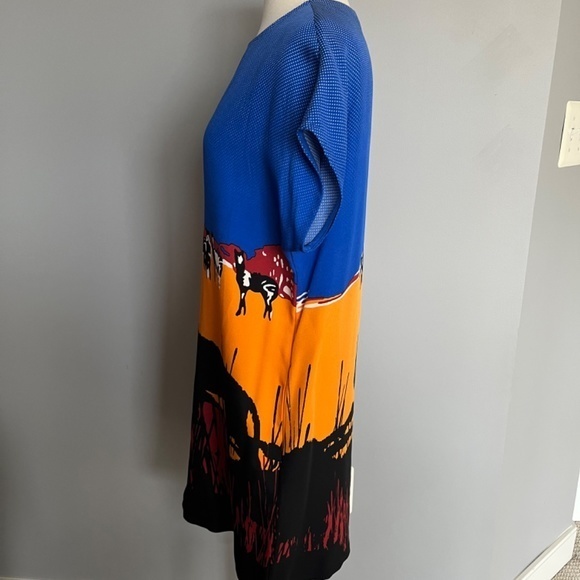 Diane von Furstenberg Harriet Runway Lion Landscape Print Shift Cocktail‎ Dress - Picture 12 of 16